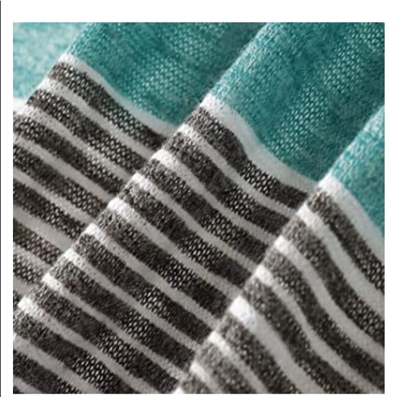 NWT Myobe 3/4 sleeve printed blue stripe cardigan - Picture 7 of 16